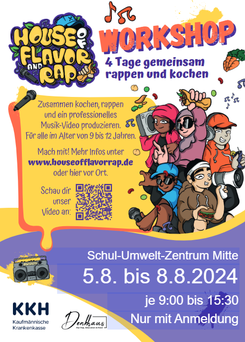 Anmeldung zum Ferienworkshop: Gemeinsam rappen und kochen!