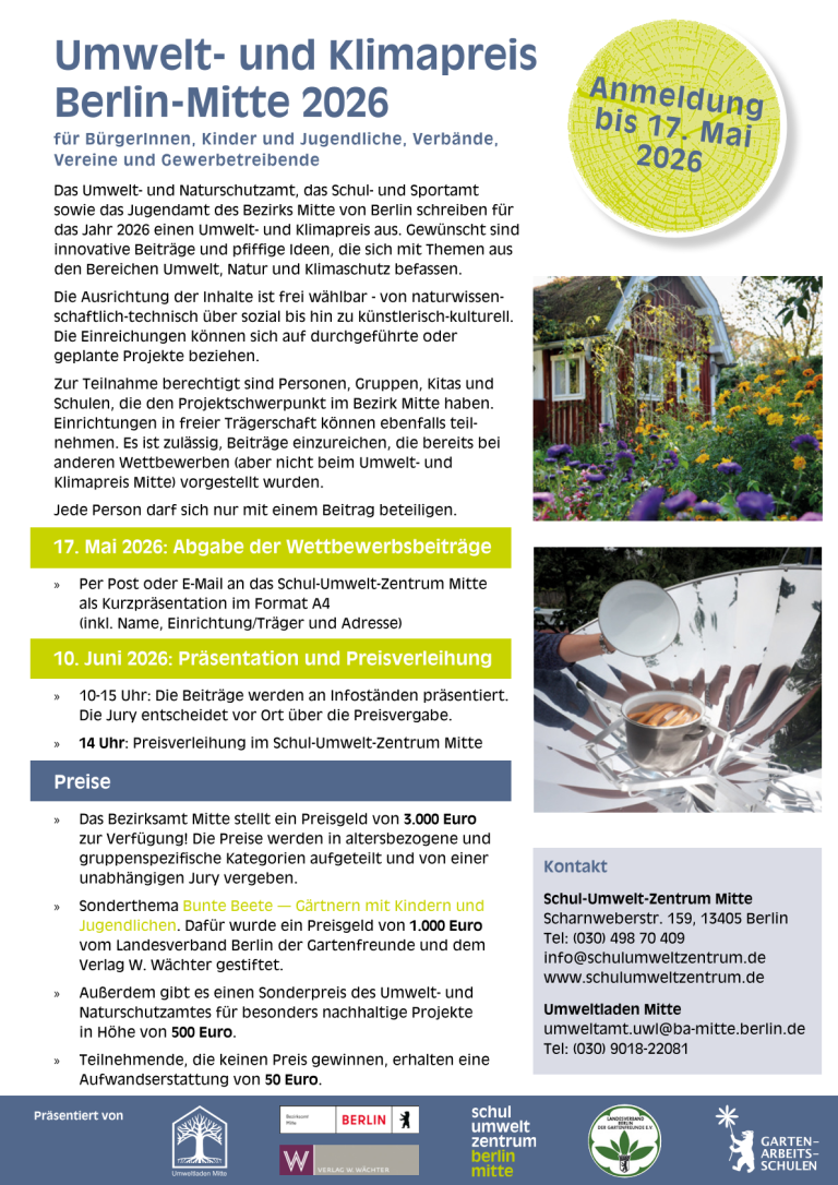 Jetzt für den Umwelt- und Klimapreis 2026 bewerben!