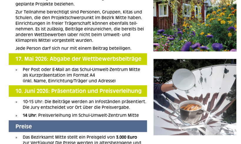 Jetzt für den Umwelt- und Klimapreis 2026 bewerben!